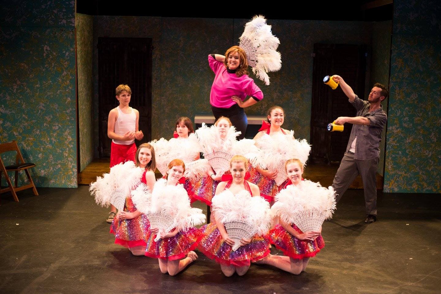 Ford Mirowski (Billy), Sally Trtan (Mrs. Wilkinson), Sean Patrick Rooney (Mr. Braithwaite) & the Ballet Girls