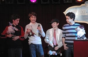 The Four Broadway Billys at Broadway Bears (l-r Trent Kowalik, Kiril Kulish, Tommy Batchelor, David Alvarez)