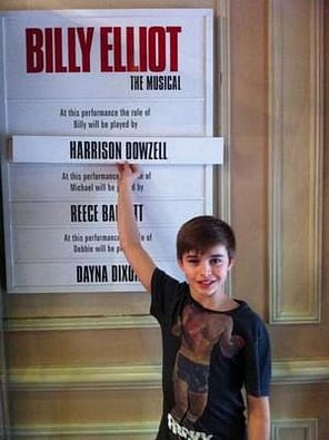 Harrison at the Cast Board on his Debut Night