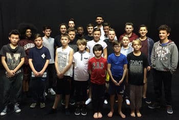 Lord of the Flies Cast at the Alhambra Theatre (Matthew is in the 1st row center)