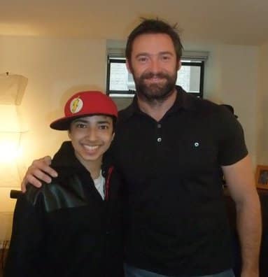 Dayton Tavares and Hugh Jackman