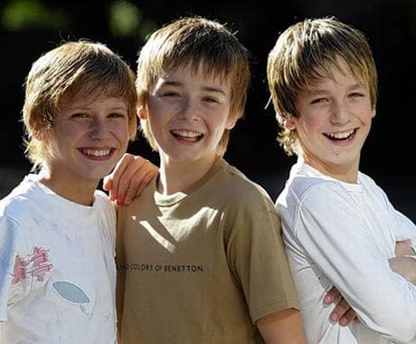James Lomas, far right, pictured with the two other original Billy Elliots, George Maguire, left, and Liam Mower