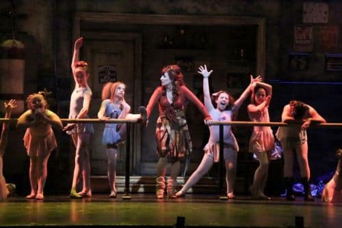 Vicki Lewis (Mrs. Wilkinson) and the Ballet Girls