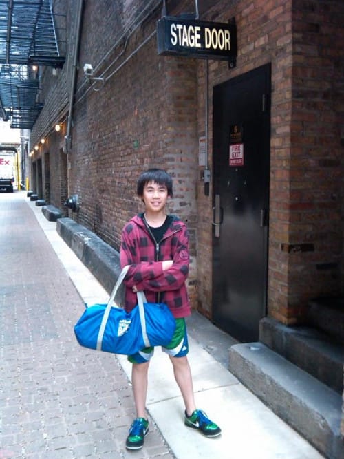 Marcus 1st day rehearsal at Oriental Theater in Chicago