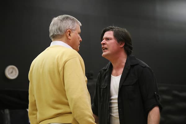 Real life father and son Ira David Wood III and Ira David Wood IV play father and son in Billy Elliot