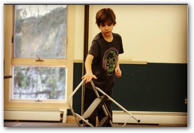 Parker Rehearsing Chair Spin for Dream Ballet
