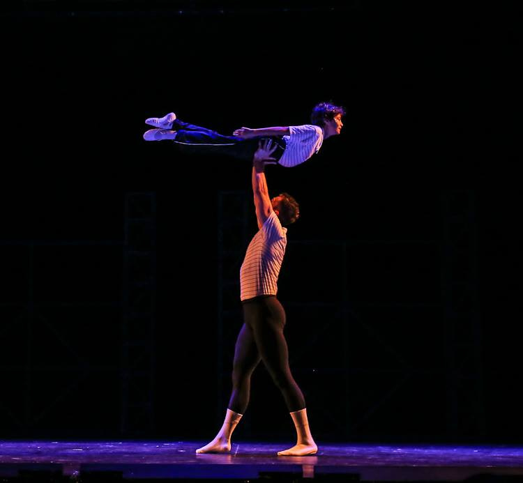 Billy (Aaron Ostroff) and Older Billy (David James Bachler) Perform 'Dream Ballet'