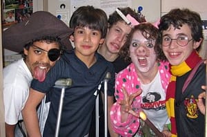 Liam (left) is a Pirate -- Trick or Treat!