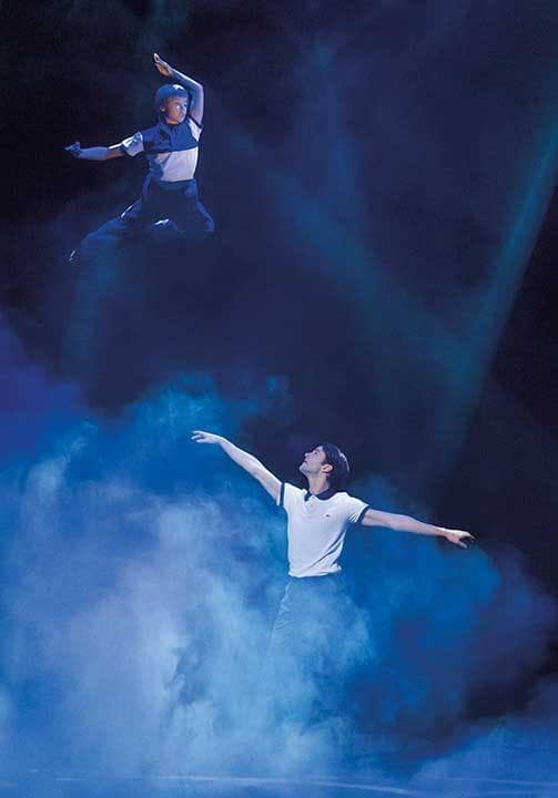 Nicolas Markovic (Billy) and Miles Hoare (Older Billy) in Dream Ballet